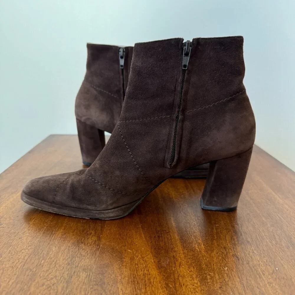 Escada Suede Brown Boots - Picture 2 of 12